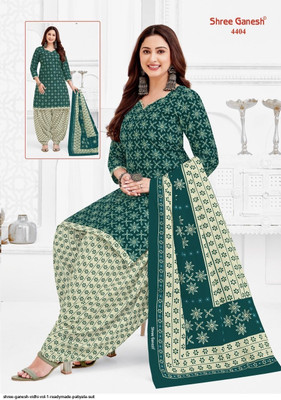 Sriganesh Floral Print Kurta, Patiala & Dupatta Set