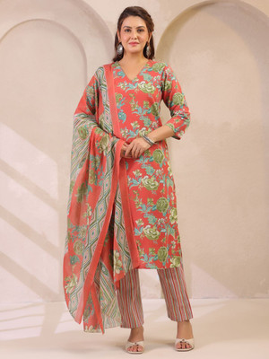Anouk Rustic Printed Kurta, Trouser/Pant & Dupatta Set