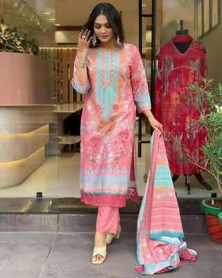 HD CREATION Printed Kurta, Salwar & Dupatta Set