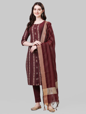 AANSHI FASHION Striped Kurta, Trouser/Pant & Dupatta Set