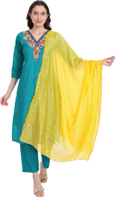 RAJANSHREE RETAILS Embroidered Kurta, Trouser/Pant & Dupatta Set