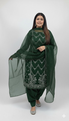 Zarqash Embroidered Kurta, Salwar & Dupatta Set
