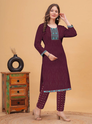 Pauskak fashion Embroidered Kurta, Trouser/Pant & Dupatta Set