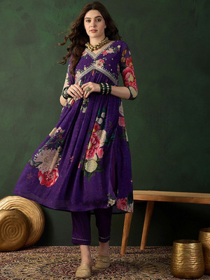 Sangria Women Kurti Pant Set
