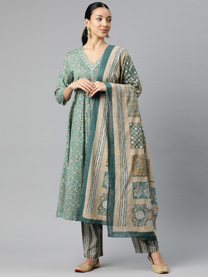 YURI'S Printed Kurta, Trouser/Pant & Dupatta Set