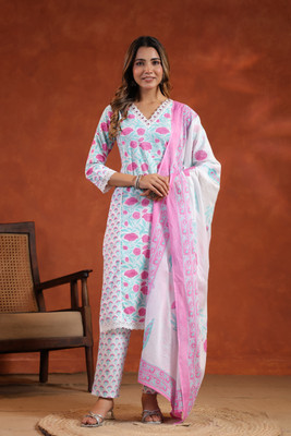 TANMANI Printed Kurta, Trouser/Pant & Dupatta Set