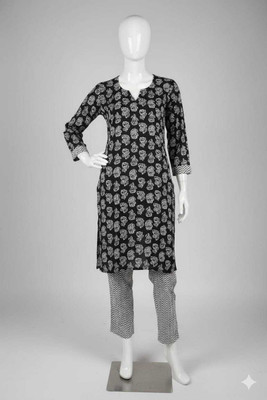 Arishafabric Printed Kurta, Churidar & Dupatta Set