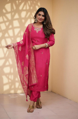 Tylissa Embroidered Kurta, Trouser/Pant & Dupatta Set
