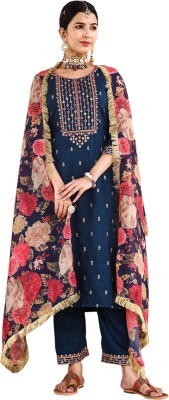 Amira's Embroidered Kurta, Trouser/Pant & Dupatta Set