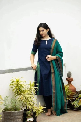 Maa Bhakti Enterprise Printed Kurta, Trouser/Pant & Dupatta Set