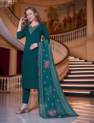 SoftTouch Embroidered Kurta, Trouser/Pant & Dupatta Set