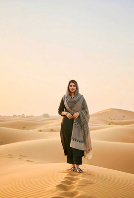 INSPIREASHION Solid Kurta, Salwar & Dupatta Set