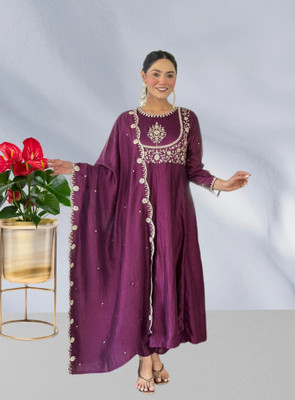 KHANJAN FASHION Embroidered Kurta, Trouser/Pant & Dupatta Set