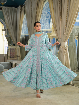 DIVENA Floral Print Kurta, Trouser/Pant & Dupatta Set