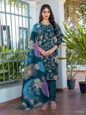 CreationRajvi Printed Kurta, Trouser/Pant & Dupatta Set