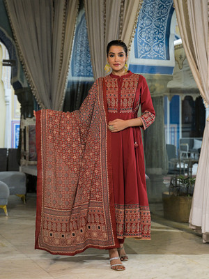 DIVENA Floral Print Kurta, Trouser/Pant & Dupatta Set