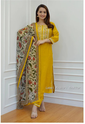 MUDRA FASHION Embroidered Kurta, Trouser/Pant & Dupatta Set