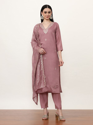 Jaipur Kurti Floral Print Kurta, Trouser/Pant & Dupatta Set