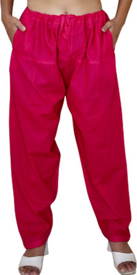 myplusfashion Cotton Blend Solid Salwar