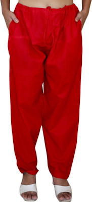 myplusfashion Cotton Blend Solid Salwar