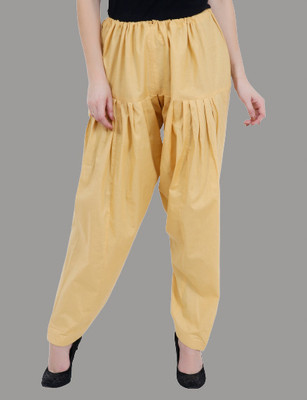 AADRIKA.COM FASHION WORLD Cotton Blend Solid Salwar