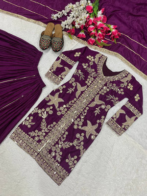 Vraj Fashion Cotton Silk Embroidered Salwar
