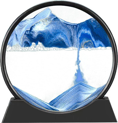 Levodorm Sand Art Kit – Moving Sand Art Liquid Motion Picture, Round Glass Desktop Sand Clock