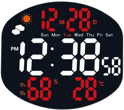 VIRZA TRADE Digital Red Clock