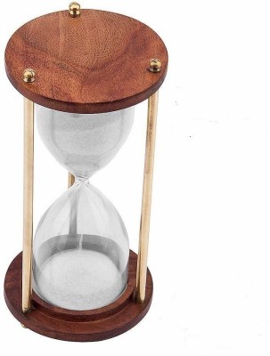 CH Sheesham Wooden Sand Timer Hour Glass Sandglass Clock Ideal for Exercise Tea Making Antique Nautical Theme Height 6 Inches 5 Minutes Sand Clock