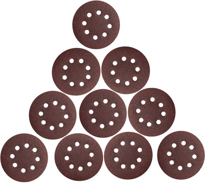 NPH new 10Pcs 7inch Size P180(180 Grit) Round Sand Paper velcro disc/ sanding disc Emery Sandpaper(P180, (7inch) Pack of 10)