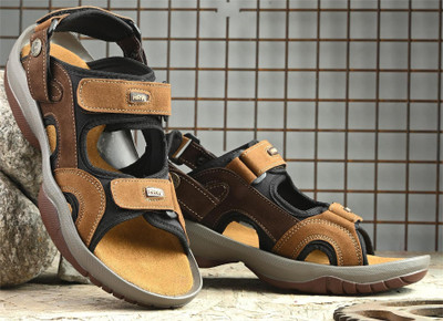 FAV SHOES Men Sandals(Tan , 10)