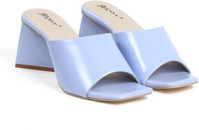 AK SKY Women Heels(Blue , 7)