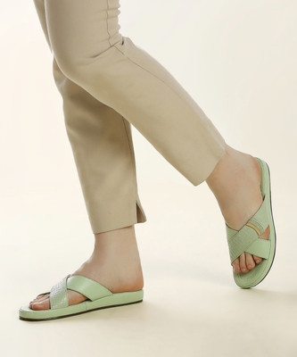 Inc.5 Women Flats(Green , 4)