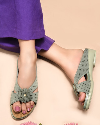 jodyhub Women Flats(Green , 8)