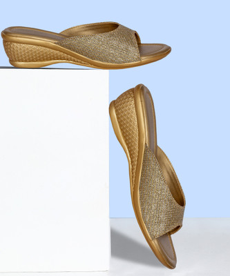 TWINSSHOE Women Heels(Copper , 6)