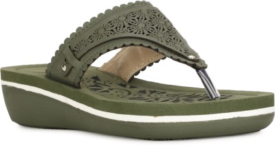 Bata Women Wedges(Olive , 4)