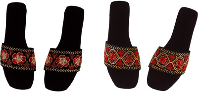 Dualstep Women Flats(Black, Black , 7)