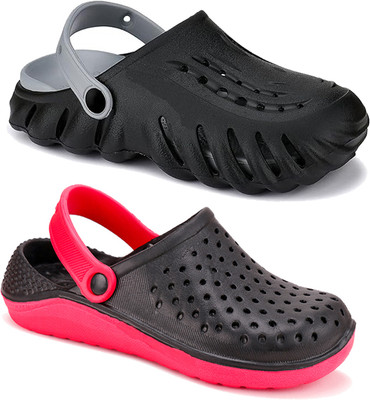 Camfoot Men Sandals(Black, Red , 6)