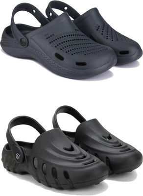 ABN Men Sandals(Black, Blue , 8)