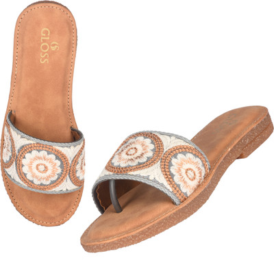 GLOSS Women Flats(Grey , 8)