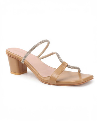 Dressberry Women Heels(Beige , 7)