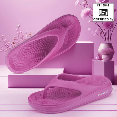 BERSACHE Women Flip Flops(Purple , 4)