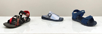 Classica Men Sandals(Black, Red, Grey, Blue , 9)
