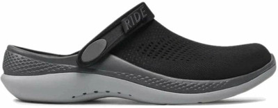 Fave Men Clogs(Black, Grey , 10)