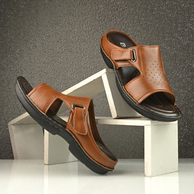 EL ADOR Men Sandals(Tan , 10)