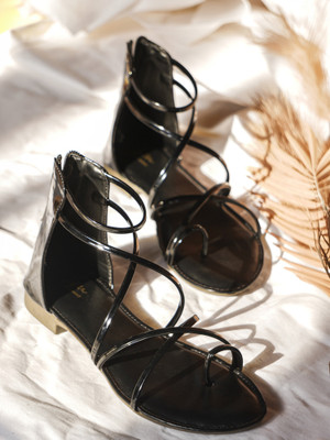 jm looks Women Flats(Black , 3)