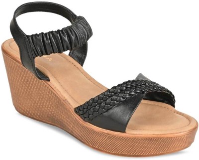 ROCIA Women Wedges(Black , 8)