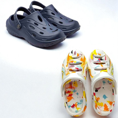 Monrav Men Clogs(Navy, Multicolor , 6)