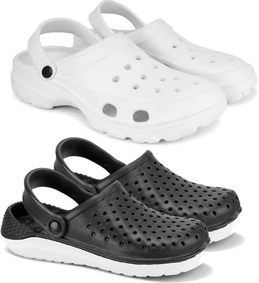 SHOEFLY Men Sandals(White, Black , 6)