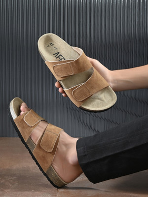 Afrojack Men Sandals(Beige , 11)